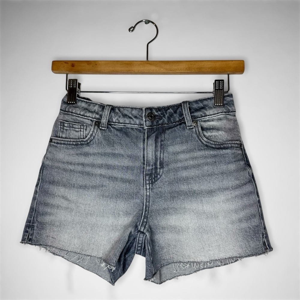 Girls' Cutoff Denim Shorts Cat & Jack Kids Gray L (10/12)